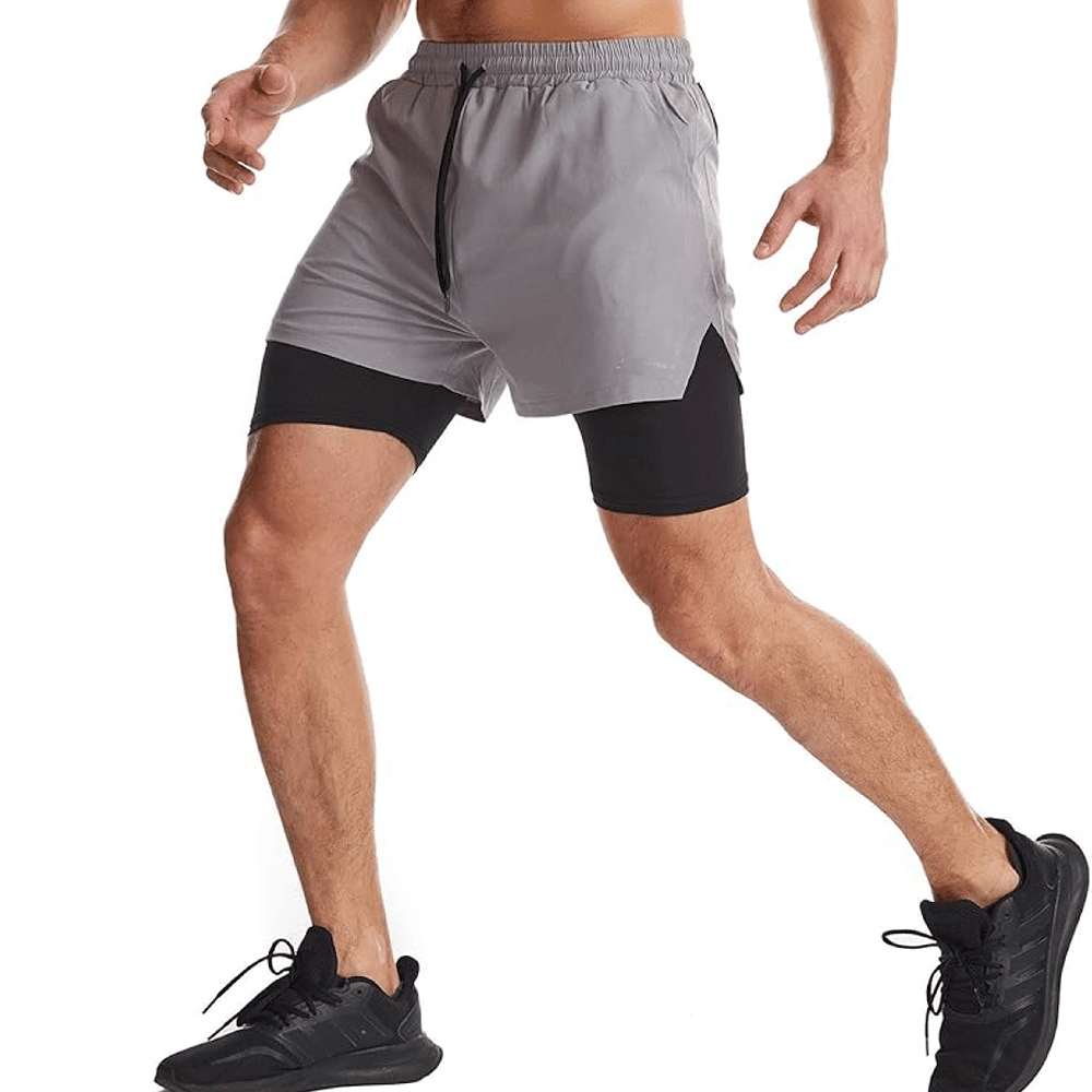 Stretch high quality side pockets active men shorts
