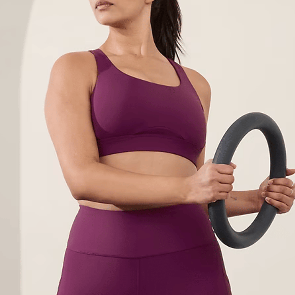 Racer back sexy nylon spandex sports bra