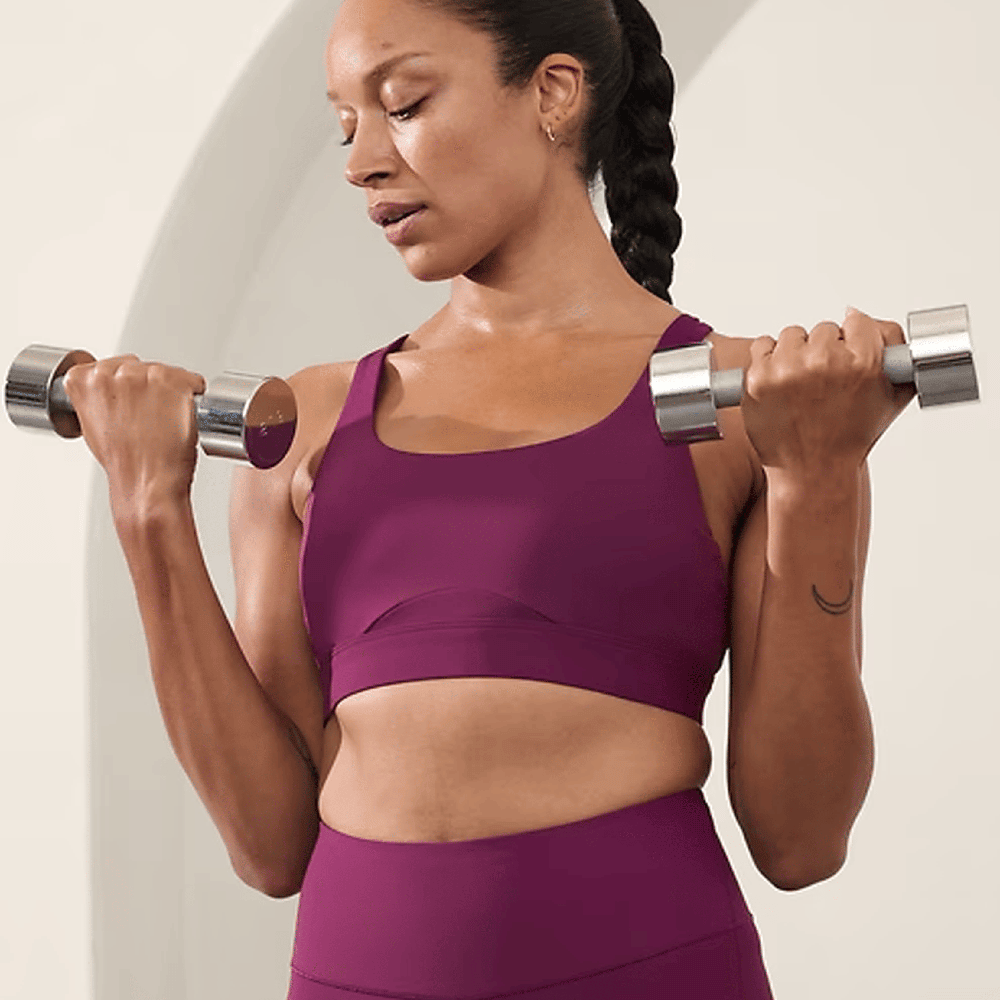 Racer back sexy nylon spandex sports bra