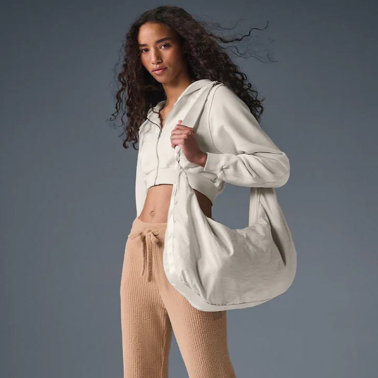 Sexy women crop top warm up hoodie