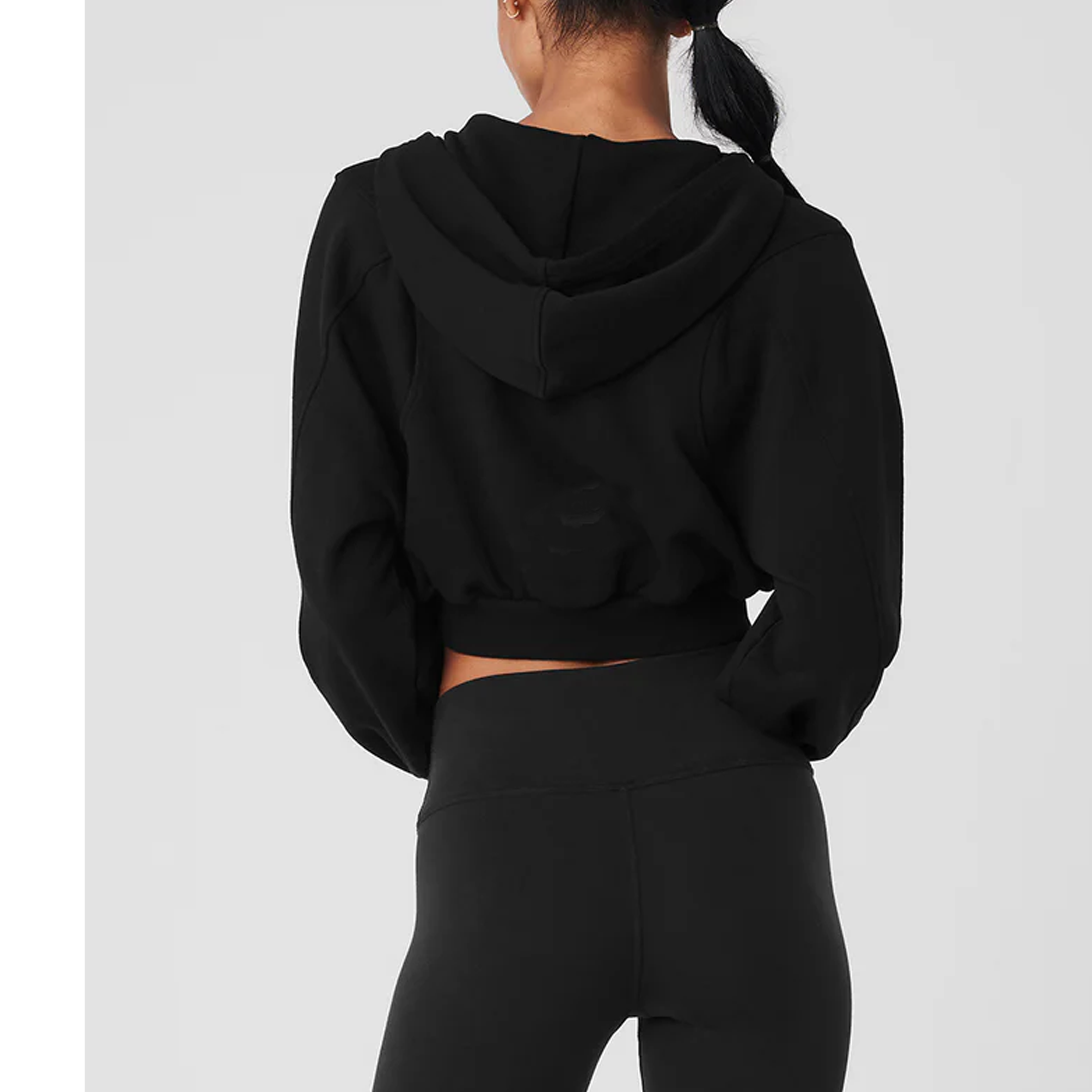 Vital zip up women crop hoodie