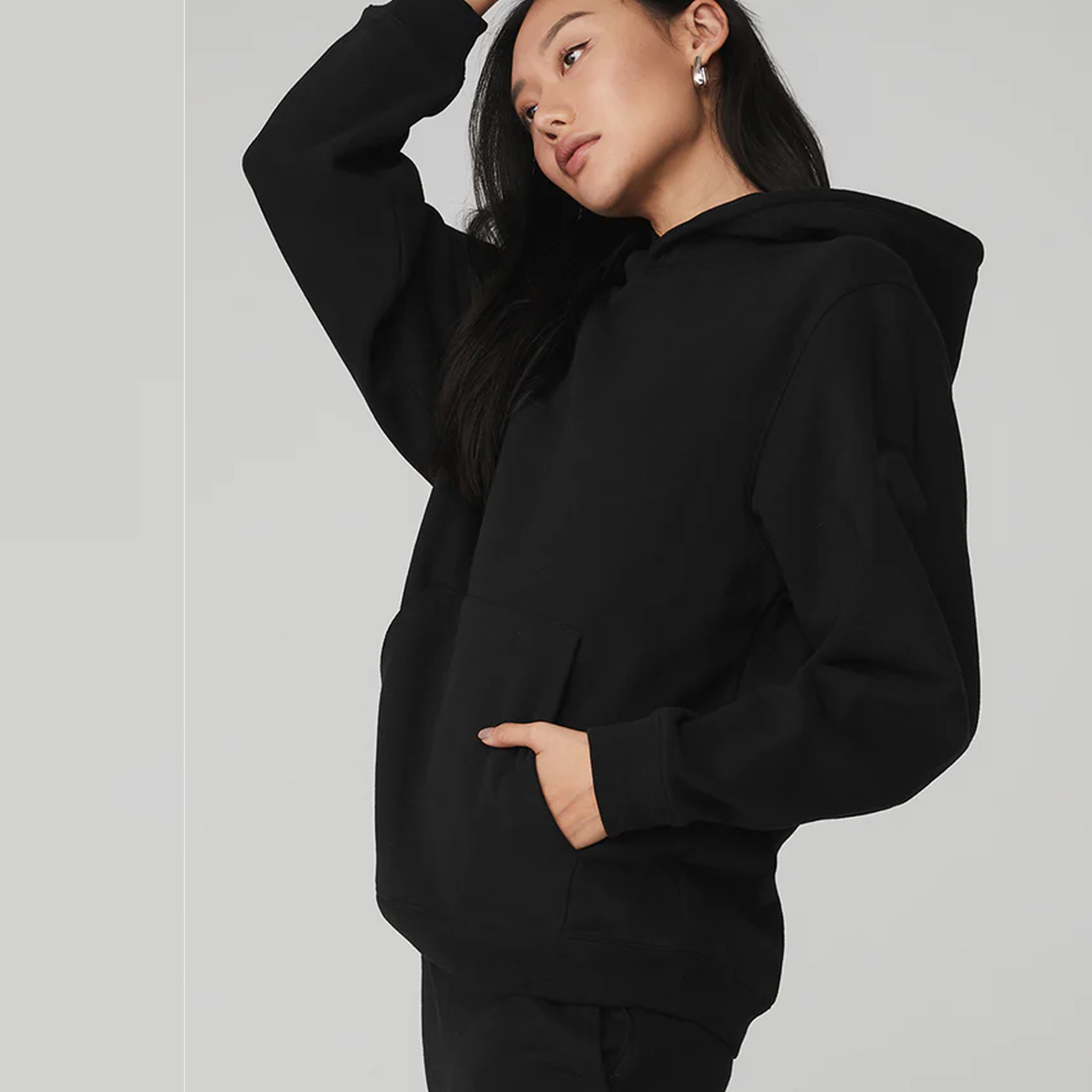Women hoodie warm up pullover oversized