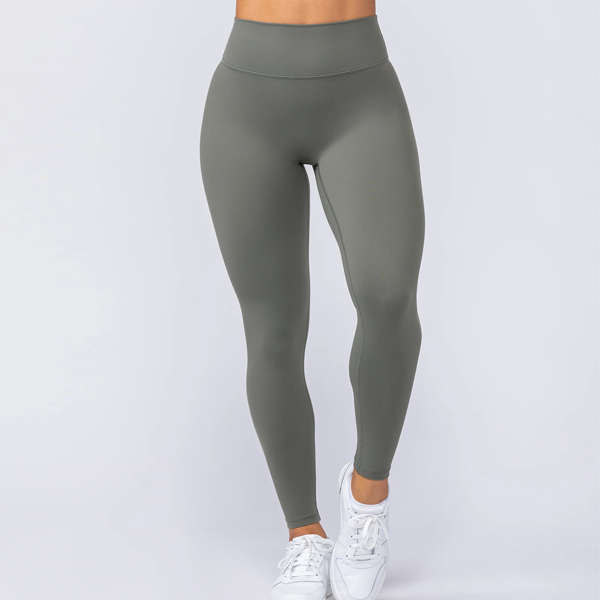Women yoga pants scrunch butt grey