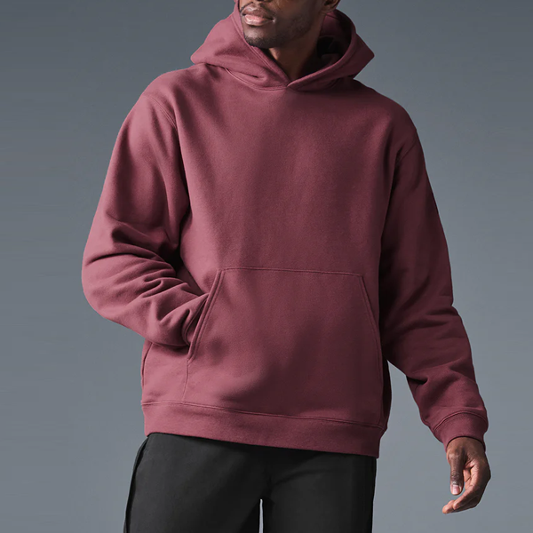 Men fleece sweatshirt front pocket