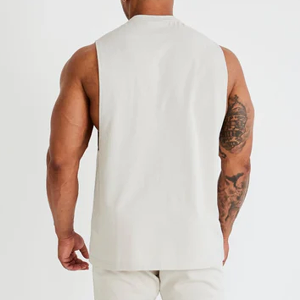 Quick dry active men fitness tank top drop-arm