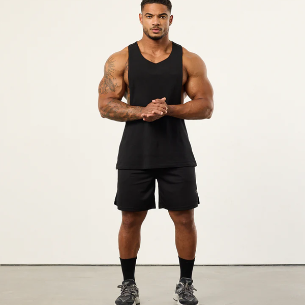 Breathable cotton quick dry active men fitness tank top