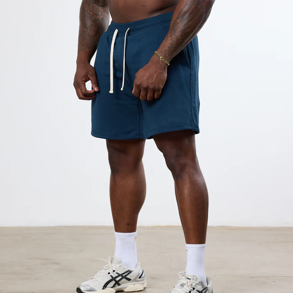 Running shorts side pockets soft cotton mens