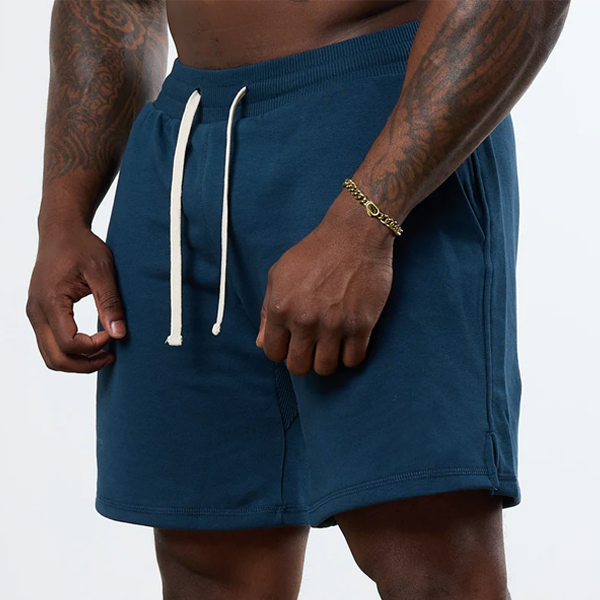Running shorts side pockets soft cotton mens