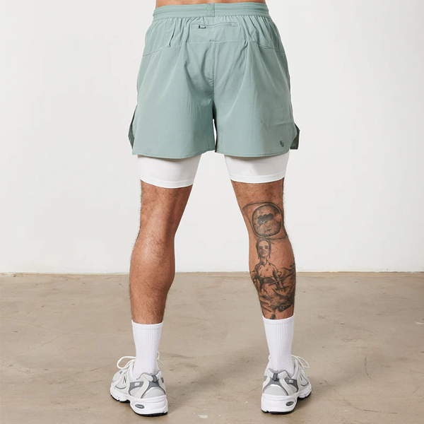 Two in one running shorts men