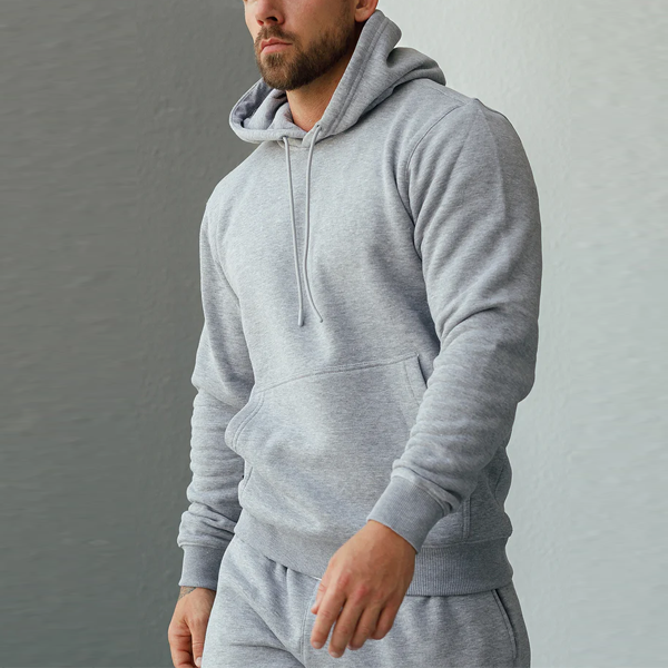 Men fleece pullover hoodie