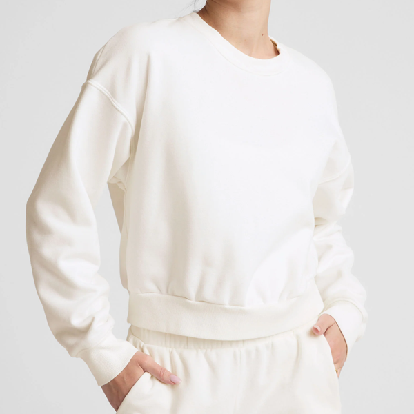 Beige terry cotton women jumper