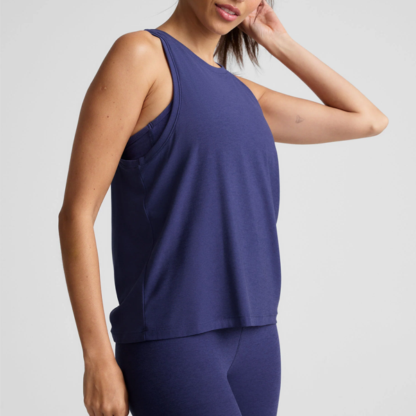 Custom navy women yoga vest 