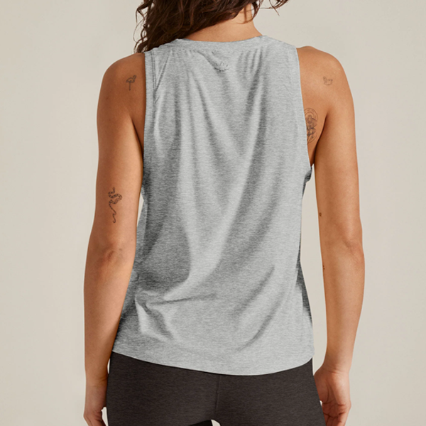 OEM active women fitness vest grey