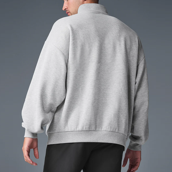 OEM men quarter zip loose active jacket