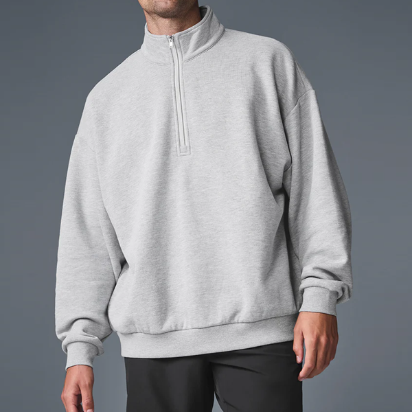 OEM men quarter zip loose active jacket