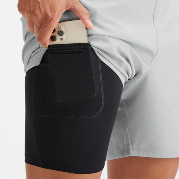Two in one active men running shorts