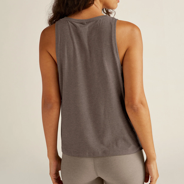 Quick dry women yoga vest brown