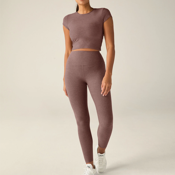 Sexy back active women crop Tees