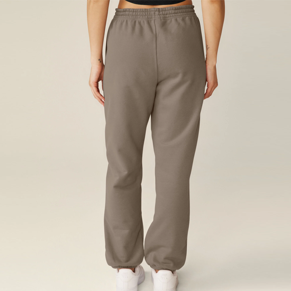 Luxe women fleece running joggers brown