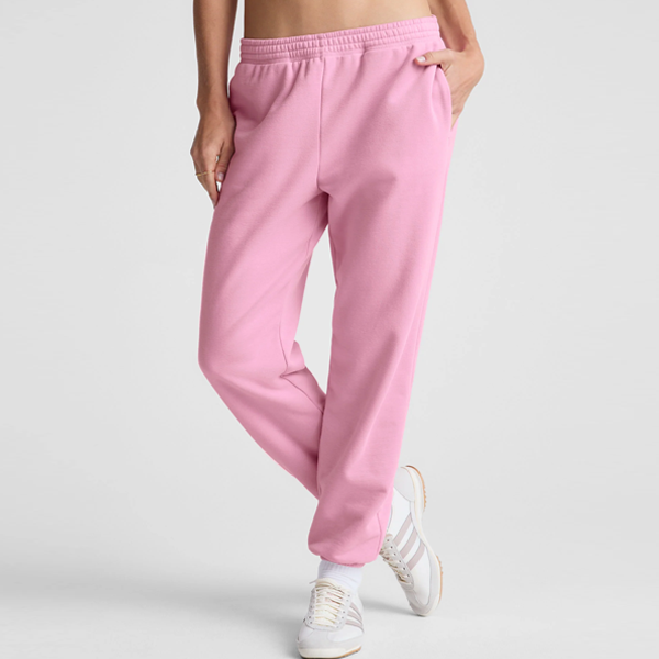 Luxe women pink training sweat pants hidden strings