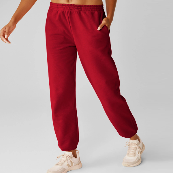 Optima training joggers with pockets maroon 