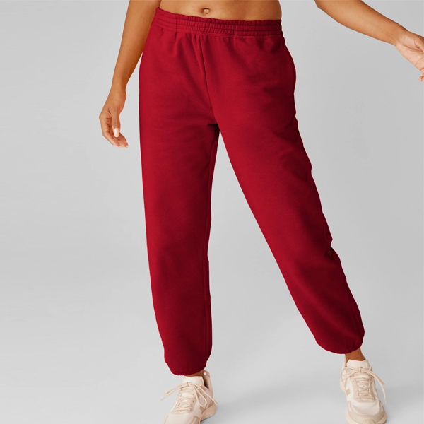 Optima training joggers with pockets maroon 