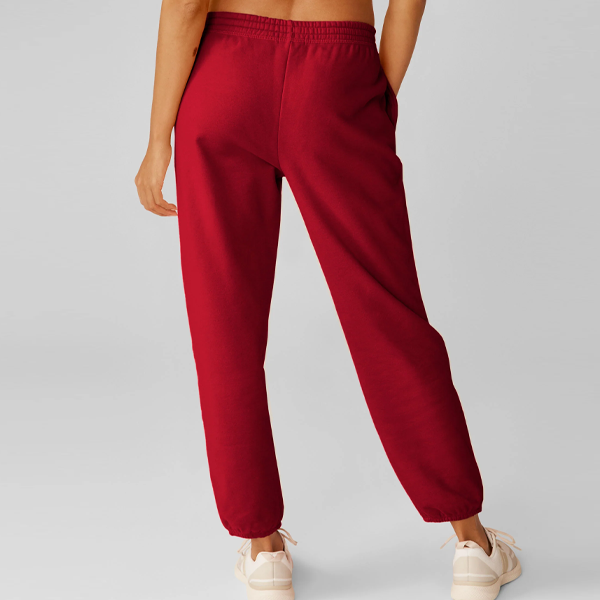 Optima training joggers with pockets maroon 