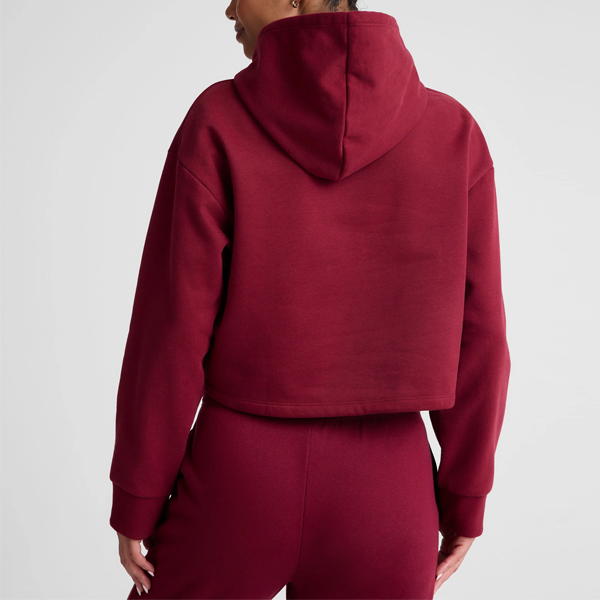 Pop vital women fleece pullover hoodie beige