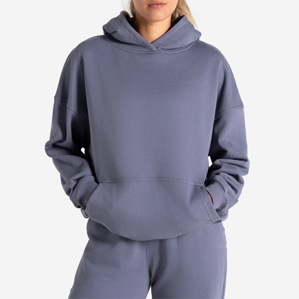 Luxe lady rest day fleece pullover hoodie