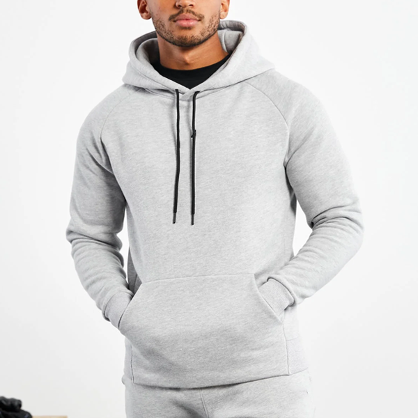 Pop muscle men fleece pullover hoodie with pocket