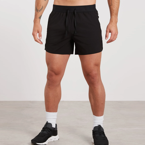 Active men lightweight nylon shorts with splits 