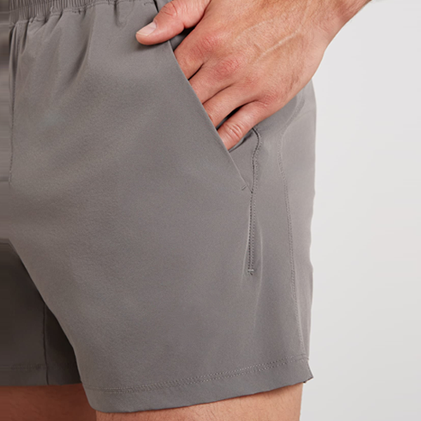 Grey lightweight nylon running shorts quick dry mens