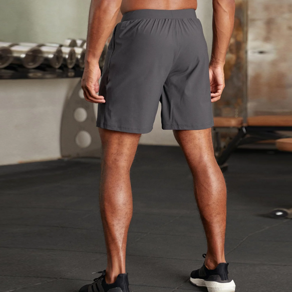 Dark grey lightweight stretch quick dry training shorts