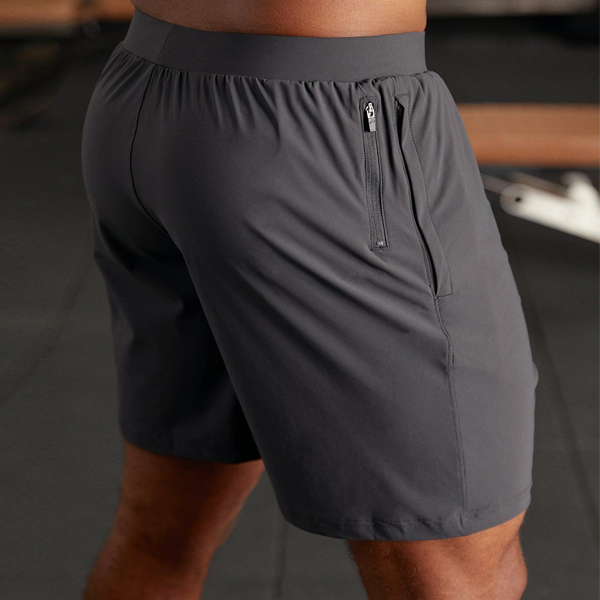 Dark grey lightweight stretch quick dry training shorts