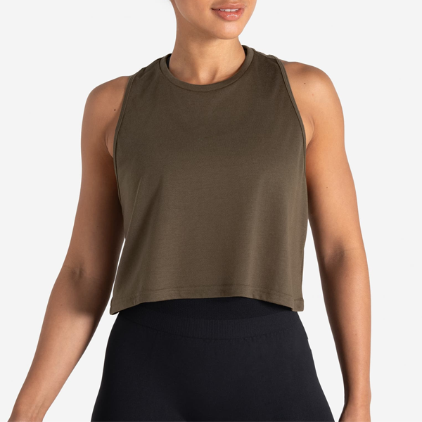 Racer back pop women yoga top breathable cotton
