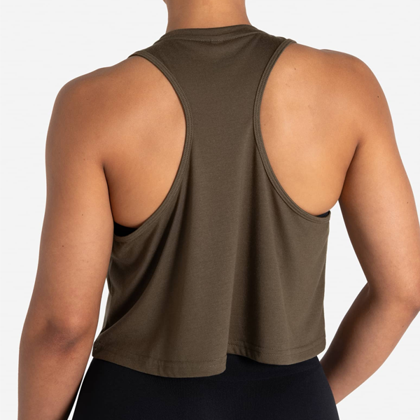 Racer back pop women yoga top breathable cotton