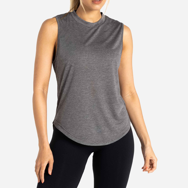 Curve hem vital women quick dry fitness tank top