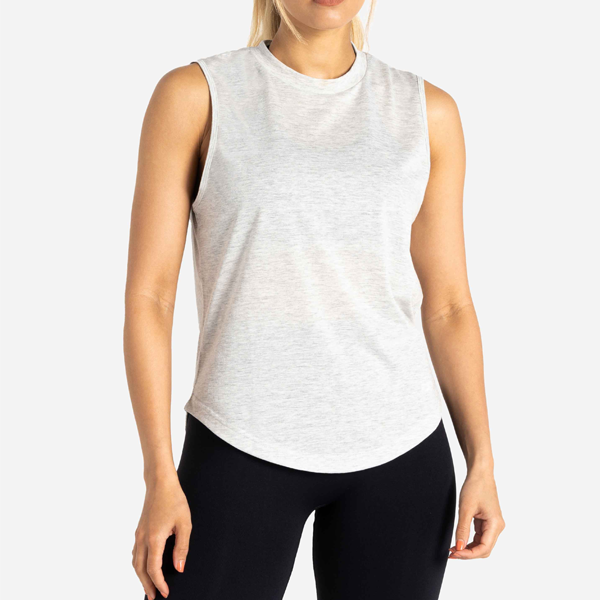 Light grey vital women quick dry material soft yoga tank top