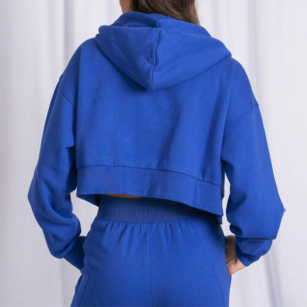 Pop women sports crop top warm up cotton hoodie