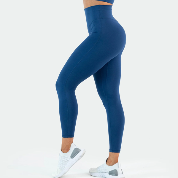 High waist sexy women v shape back leggings navy