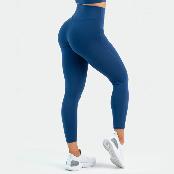High waist sexy women v shape back leggings navy