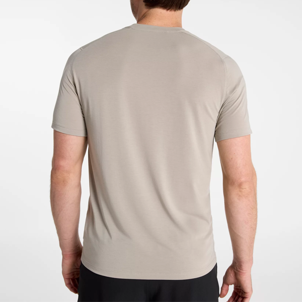 Flex men t shirt breathable cotton khaki fitness top