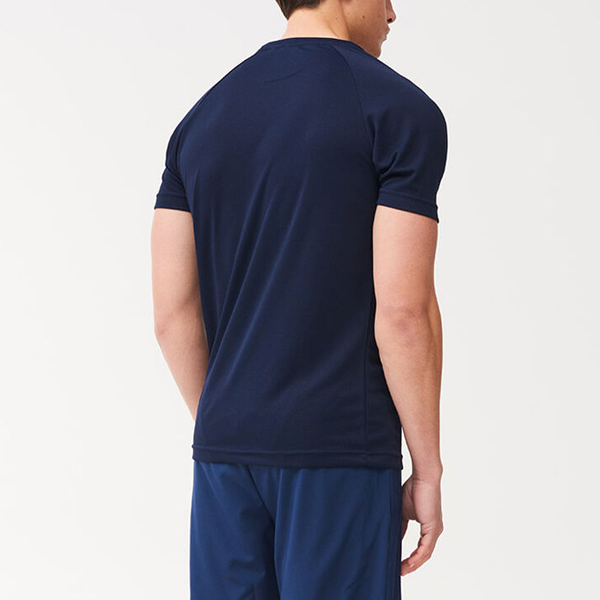 Comfortable active mens navy cotton gym shirt