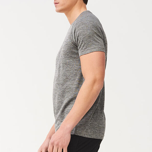 Vital mens air-flex grey gym shirt quick dry polyester