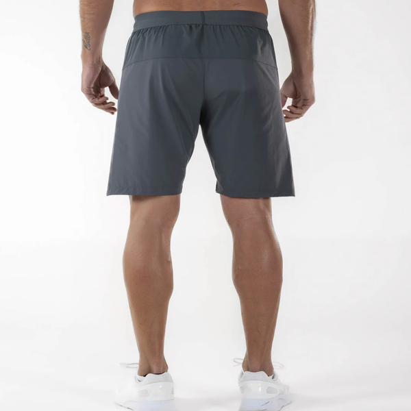 Vital mens side zip pockets shorts with splits grey