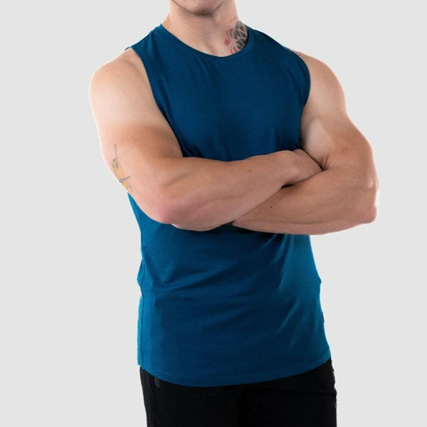 Vital mens air-flex drop arm cotton fitness tank top