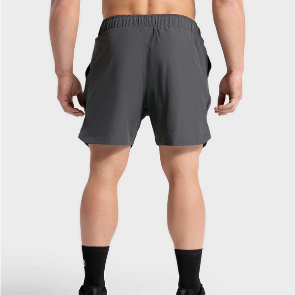 Side pockets hidden strings 4 ways stretchy men sports shorts