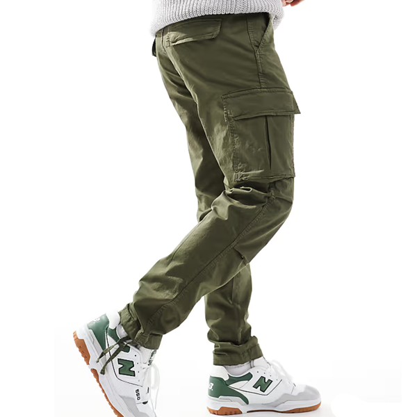 Optimum cotton joggers green cargo ripstop pants