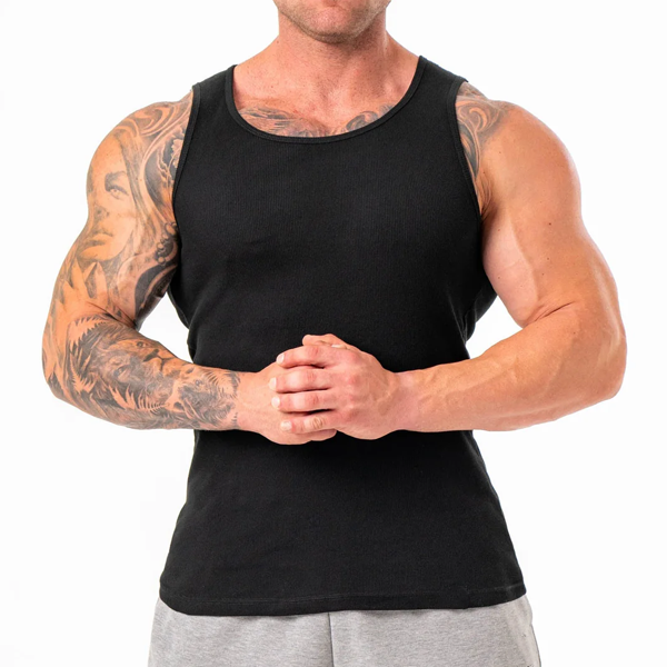 Muscle men air-flex ribbed tank top