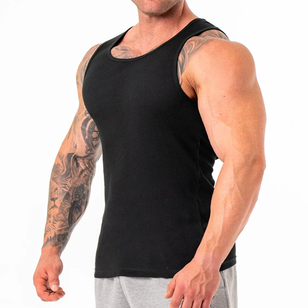 Muscle men air-flex ribbed tank top
